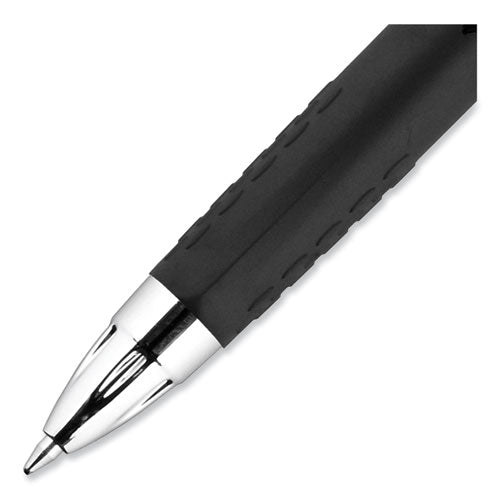 Signo 207 Gel Pen, Retractable, Medium 0.7 Mm, Black Ink, Smoke/black Barrel,Dozen