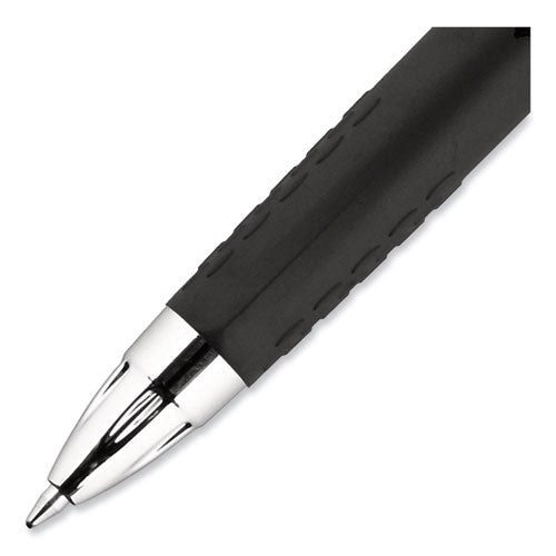Signo 207 Gel Pen, Retractable, Medium 0.7 Mm, Black Ink, Smoke/black Barrel, 4/pack.