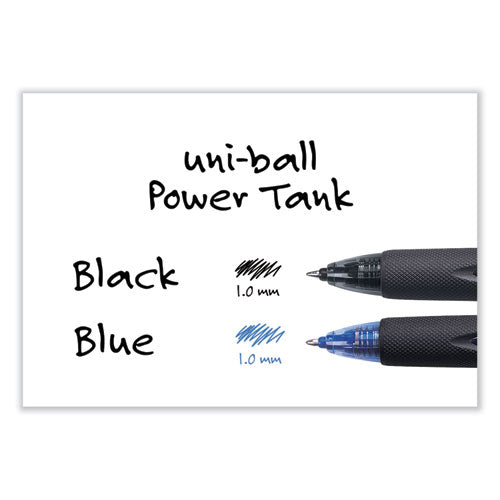 Power Tank Rt Ballpoint Pen Retractable, Bold 1 Mm, Black Ink, Smoke/black Barrel, Dozen