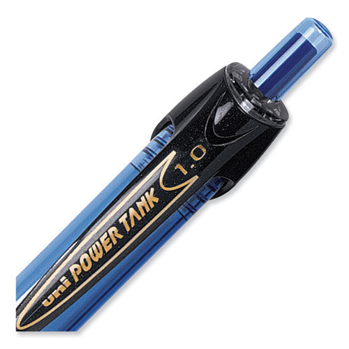Power Tank Rt Ballpoint Pen, Retractable,Bold 1 Mm, Blue Ink, Translucent Blue/black Barrel, Dozen