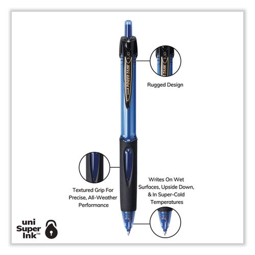 Power Tank Rt Ballpoint Pen, Retractable,Bold 1 Mm, Blue Ink, Translucent Blue/black Barrel, Dozen