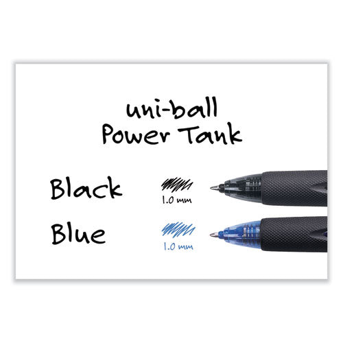 Power Tank Rt Ballpoint Pen, Retractable,Bold 1 Mm, Blue Ink, Translucent Blue/black Barrel, Dozen