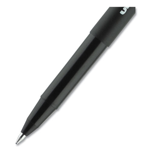 Onyx Roller Ball Pen, Stick, Extra-fine 0.5 Mm, Black Ink, Black Barrel, Dozen.