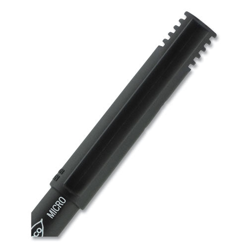 Onyx Roller Ball Pen, Stick, Extra-fine 0.5 Mm, Black Ink, Black Barrel, Dozen.