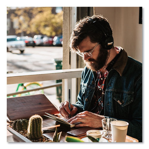 Onyx Roller Ball Pen, Stick, Extra-fine 0.5 Mm, Black Ink, Black Barrel, Dozen.