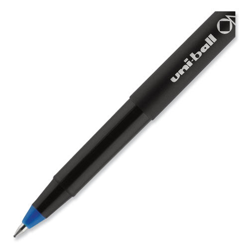 Onyx Roller Ball Pen, Stick, Extra-fine 0.5 Mm, Blue Ink, Black/blue Barrel, Dozen.