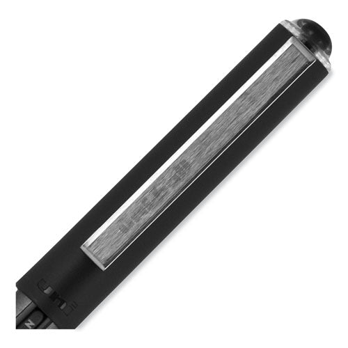 Vision Roller Ball Pen, Stick, Extra-fine 0.5 Mm, Black Ink, Gray/black/clear Barrel, Dozen.