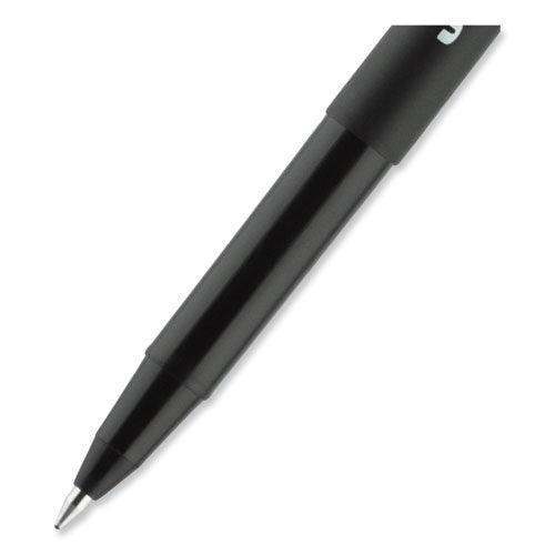 Onyx Roller Ball Pen, Stick, Fine 0.7 Mm, Black Ink, Black Matte Barrel, Dozen