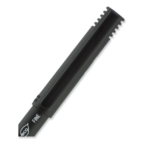Onyx Roller Ball Pen, Stick, Fine 0.7 Mm, Black Ink, Black Matte Barrel, Dozen