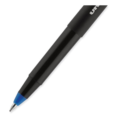 Onyx Roller Ball Pen, Stick, Fine 0.7 Mm, Blue Ink, Black/blue Barrel, Dozen.