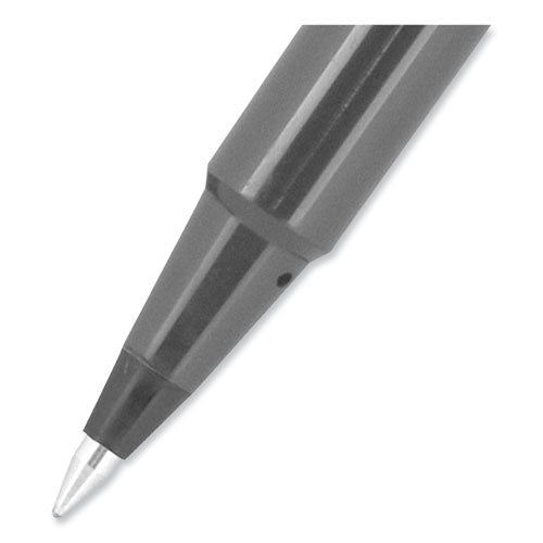 Roller Ball Pen, Stick, Extra-fine 0.5 Mm, Black Ink, Black Matte Barrel, Dozen.