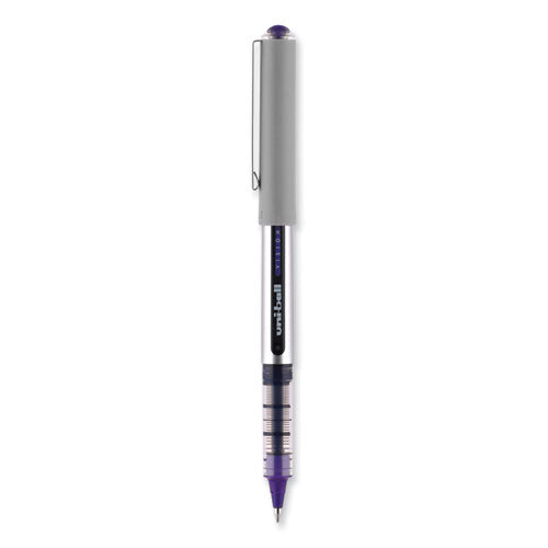 Vision Roller Ball Pen, Stick, Fine 0.7 Mm, Violet Ink, Silver/violet/clear Barrel, Dozen.