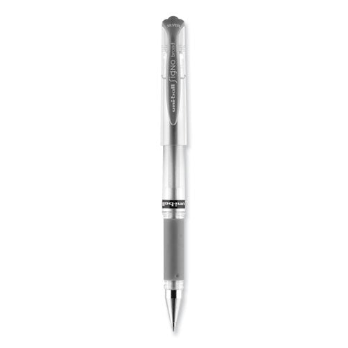 Impact Gel Pen, Stick, Medium 1 Mm, Silver Metallic Ink, Silver Barrel.