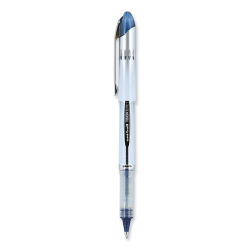 Vision Elite Roller Ball Pen, Stick, Bold 0.8 Mm, Blue-black Ink, White/blue Barrel
