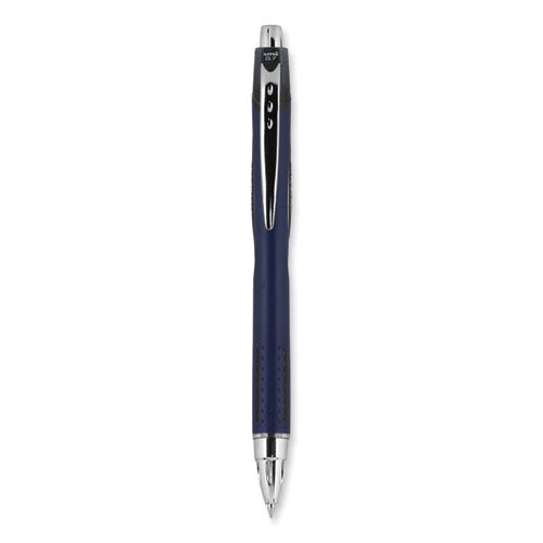 Jetstream Retractable Hybrid Gel Pen, Fine 0.7 Mm, Black Ink, Blue/silver Barrel.