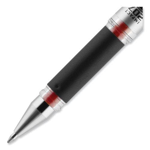 207 Impact Gel Pen, Stick, Bold 1 Mm, Red Ink, Black Barrel