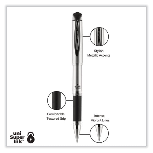 207 Impact Gel Stick Pen Refills, Bold 1 Mm Conical Tip, Black Ink, 2/pack.