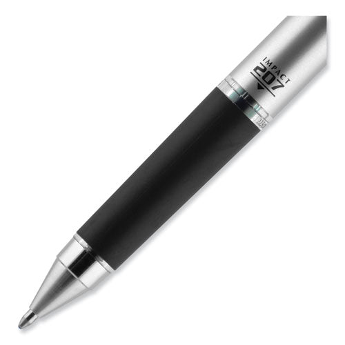 207 Impact Gel Pen, Retractable, Bold 1 Mm, Blue Ink, Black/blue Barrel.