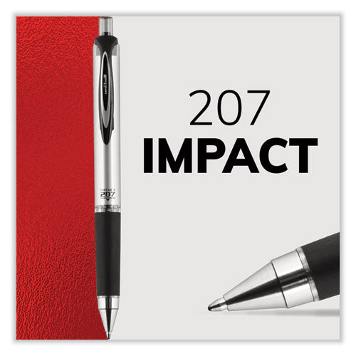 207 Impact Gel Pen, Retractable, Bold 1 Mm, Red Ink, Black/red Barrel.