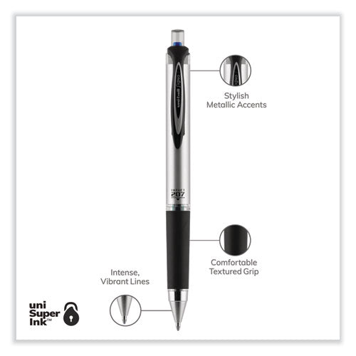 207 Impact Rt Gel Retractable Pen Refills, Bold 1 Mm Conical Tip, Blue Ink, 2/pack.