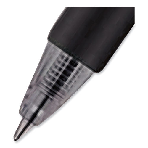 Signo Gel Pen, Retractable,Medium 0.7 Mm, Black Ink, Silver/black Barrel, Dozen