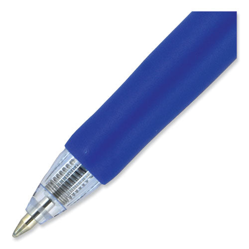 Signo Gel Pen, Retractable, Medium 0.7 Mm, Blue Ink, Silver/blue Barrel, Dozen.