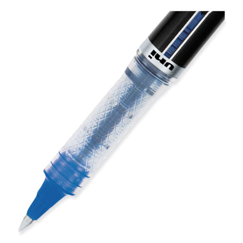 Vision Elite Hybrid Gel Pen, Stick, Extra-fine 0.5 Mm, Blue Ink, Black/blue/clear Barrel.