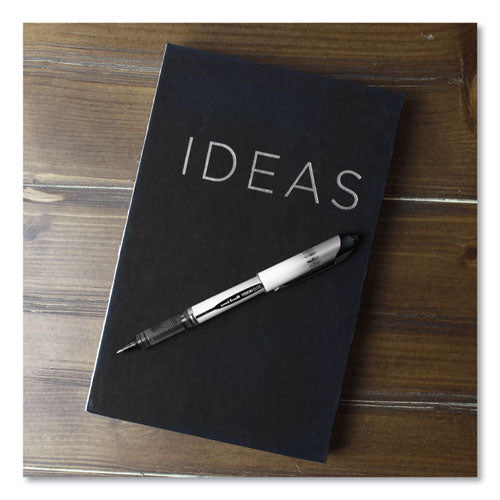 Vision Elite Hybrid Gel Pen, Stick, Extra-fine 0.5 Mm, Blue Ink, Black/blue/clear Barrel.