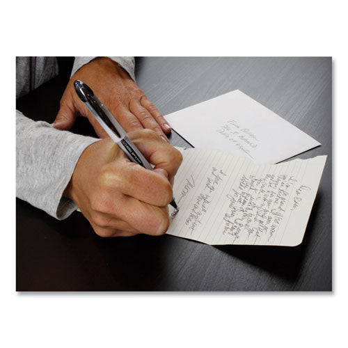 Vision Elite Hybrid Gel Pen, Stick, Extra-fine 0.5 Mm, Blue Ink, Black/blue/clear Barrel.