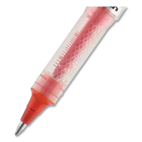 Vision Elite Hybrid Gel Pen, Stick, Bold 0.8 Mm, Red Ink, White/red/clear Barrel.