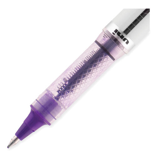 Vision Elite Roller Ball Pen, Stick, Bold 0.8 Mm, Purple Ink, White/purple Barrel