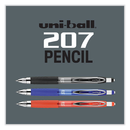 207 Mechanical Pencil, 0.7 Mm, Hb (#2), Black Lead, Black Barrel, Dozen.