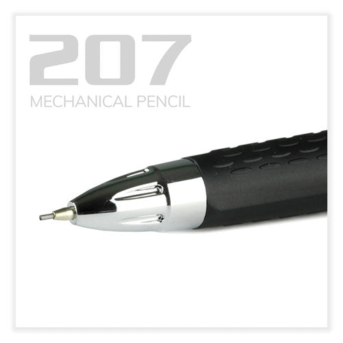207 Mechanical Pencil, 0.7 Mm, Hb (#2), Black Lead, Black Barrel, Dozen.