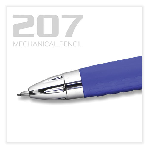 207 Mechanical Pencil, 0.7 Mm, Hb (#2), Black Lead, Blue Barrel, Dozen.