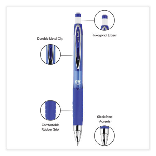 207 Mechanical Pencil, 0.7 Mm, Hb (#2), Black Lead, Blue Barrel, Dozen.