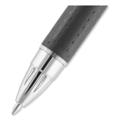 Jetstream Retractable Hybrid Gel Pen, Bold 1 Mm, Black Ink,Black/silver Barrel