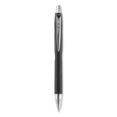 Jetstream Retractable Hybrid Gel Pen, Bold 1 Mm, Black Ink,Black/silver Barrel