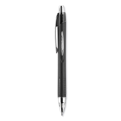 Jetstream Retractable Hybrid Gel Pen, Bold 1 Mm, Black Ink,Black/silver Barrel