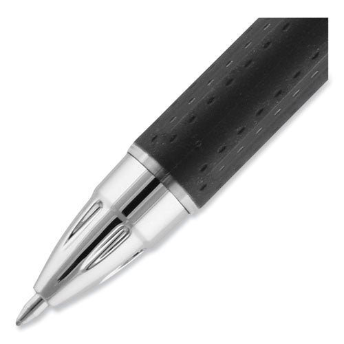 Jetstream Retractable Hybrid Gel Pen, Bold 1 Mm, Blue Ink, Black/silver/blue Barrel.