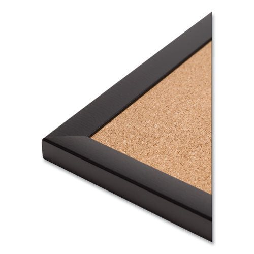 Cork Bulletin Board, 23 X 17, Tan Surface, Black Frame.