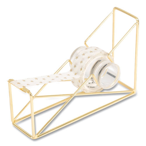 Vena Tape Dispenser, 1" Core, Metal, Gold.