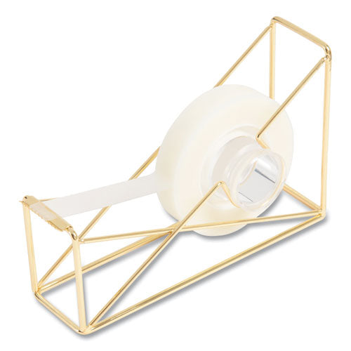 Vena Tape Dispenser, 1" Core, Metal, Gold.