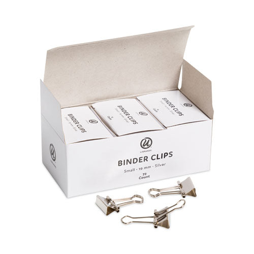 Binder Clips, Small, Silver, 72/pack