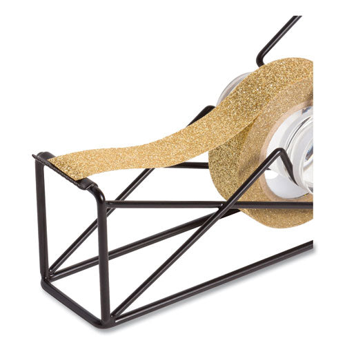 Vena Tape Dispenser, 1" Core, Metal, Black.