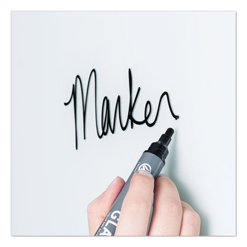 Floating Glass Dry Erase Board, 35 X 23, White.