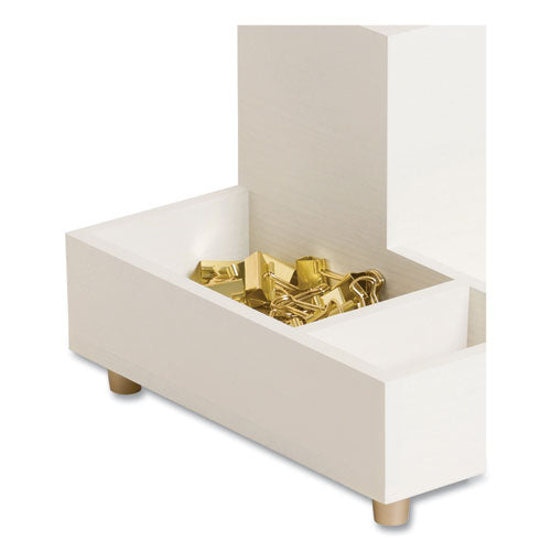 Juliet Compartment Cup, 6.25"w X 6.25"d X 4.75h", White.