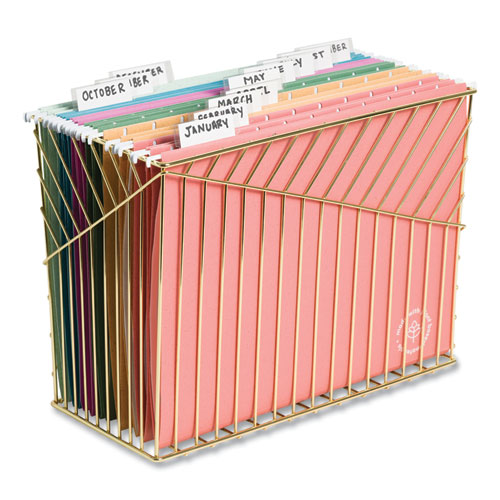 U-eco Hanging File Folders, Letter Size, 1/5-cut Tabs, Assorted, 12/pack.