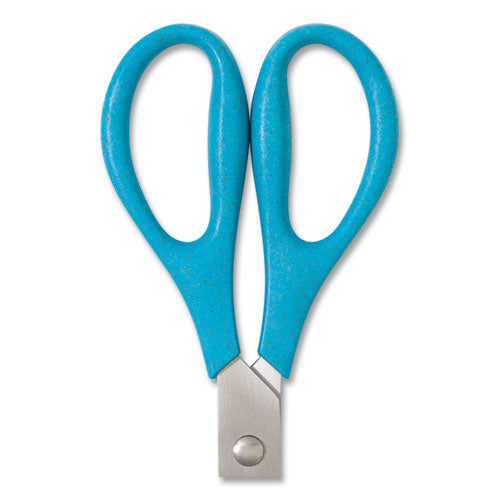 U-eco Scissors, 9.45" Long, 3" Cut Length, Straight Assorted Color Handles, 3/pack.
