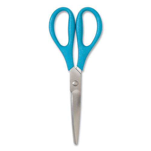U-eco Scissors, 9.45" Long, 3" Cut Length, Straight Assorted Color Handles, 3/pack.