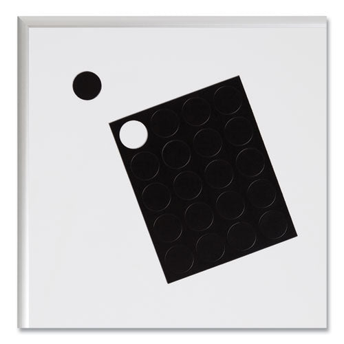 Heavy-duty Board Magnets, Circles, Black, 0.75" Diameter, 20/pack